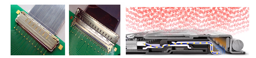 Graphic Connector With Integrated Shielding for Tail Pins