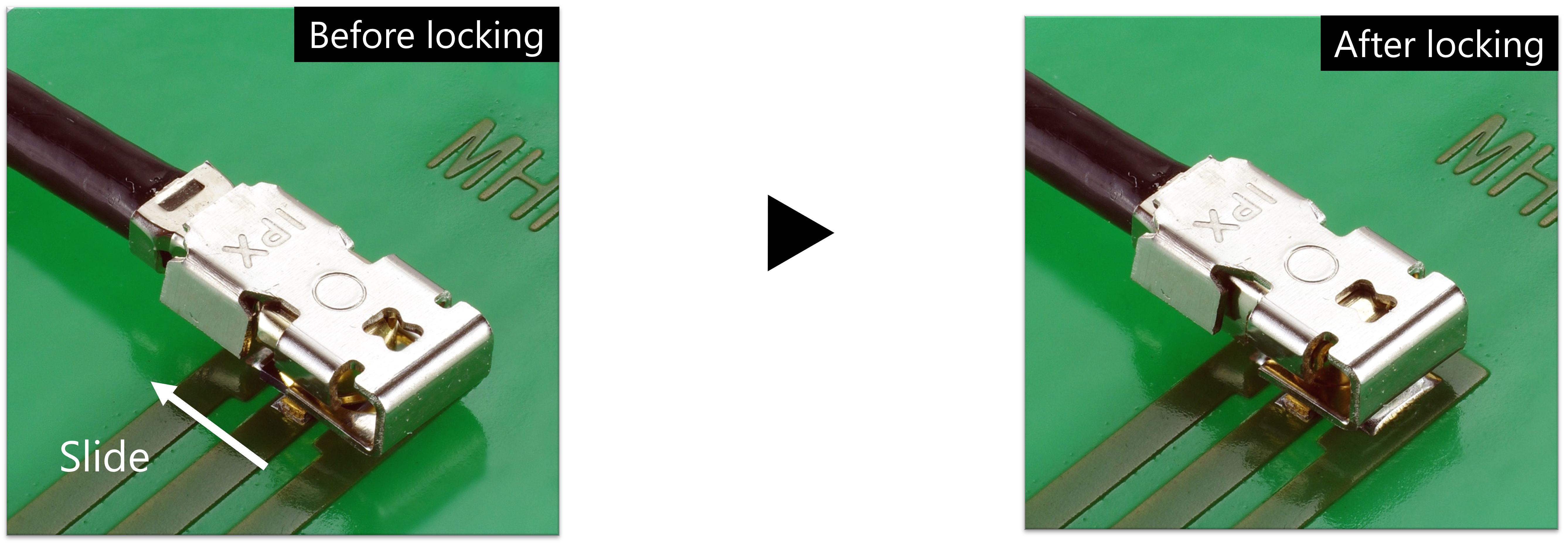 Patented locking system for MHF® 4L Plug