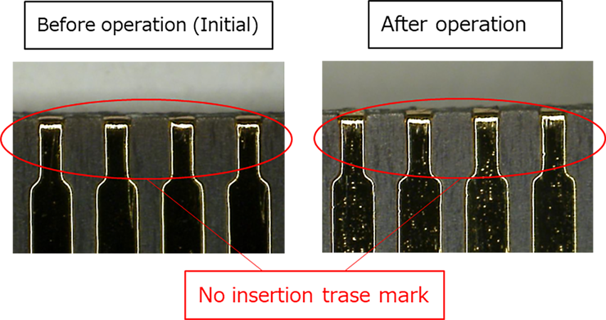 Insertion force almost equal to initial state even with empty closer operation